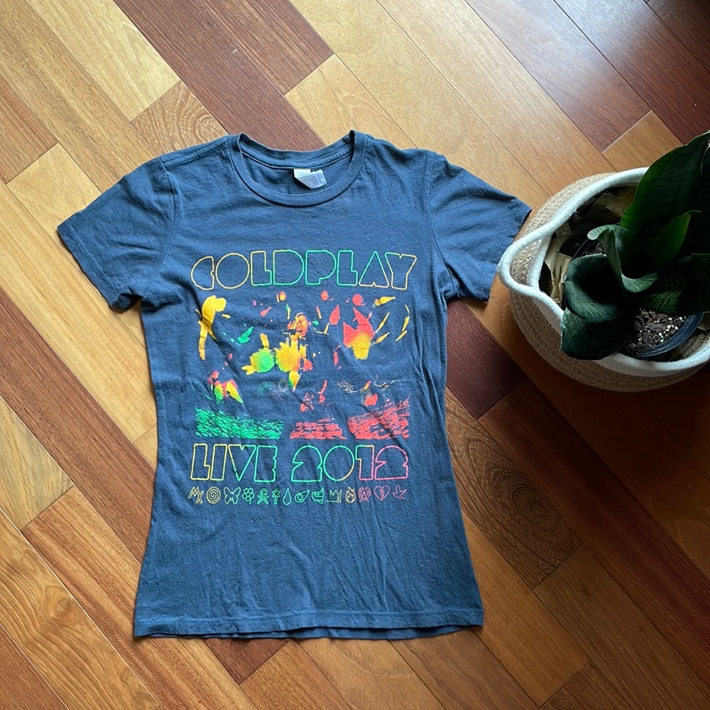 Coldplay Mylo Xyloto 2012 Concert Tour T-shirt, size small